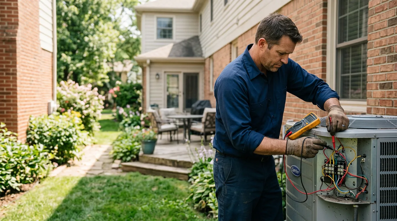 HVAC technician working near East Moriches, NY